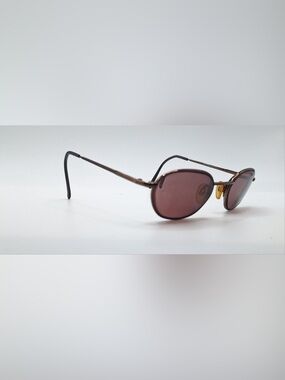Capezio 9 Brown Oval Metal Sunglasses Frames Only